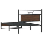 Bed Frame without Mattress Brown Oak 100x190 cm Engineered Wood 4107010