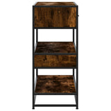 Console Table Smoked Oak 90x35x80 cm Engineered Wood 849181