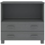 Sideboard HAMAR Dark Grey 85x35x80 cm Solid Wood Pine 340498