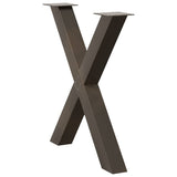 Dining Table Legs X-Shaped 2 pcs Natural Steel 80x cm Steel 4012983