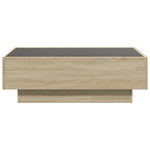 ZNTS Coffee Table with LED Sonoma Oak 90x50x30 cm Engineered Wood 847520