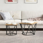ZNTS Side Tables 2 pcs Artisan Oak Engineered Wood 868272