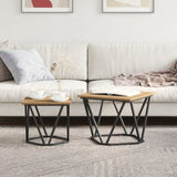 ZNTS Side Tables 2 pcs Artisan Oak Engineered Wood 868272