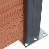 Fence Panel Set Brown 353x186 cm WPC 3211830