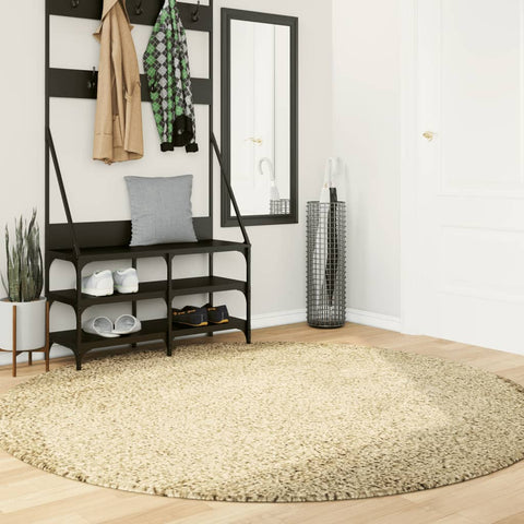 ZNTS Shaggy Rug PAMPLONA High Pile Modern Gold Ø 200 cm 375357