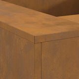 Fire Pit Brown 80 x 80 x 40 cm Weathering Steel 858921