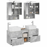 Bathroom Furniture Set 5 pcs Concrete Grey 3406762