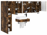 Bathroom Furniture Set 5 pcs Smoked Oak 3407283