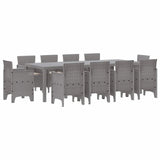 Garden Dining Set 11 pcs Light Grey Polypropylene 3378608