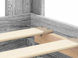 Bed Frame with Storage and Headboard Grey Sonoma 200 x 200 cm 3413922