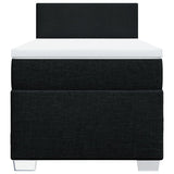 Box Spring Bed with Mattress Black 100x200 cm Fabric 3285794