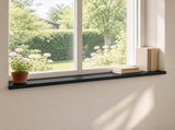 Window Sills 2 pcs Black 120 x 15 x 2 cm Solid Beech Wood 42048332