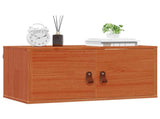 Wall Cabinet 2 pcs Wax Brown 60 x 30 x 30 cm Solid Pine Wood 869943