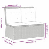 Garden Bench Grey Poly Rattan 3394469