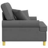 XL Armchair with Cushions Dark Grey Fabric 42043484