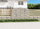Arched Gabion Basket 200x50x180/200 cm Galvanised Iron 153479