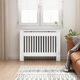 Radiator Cover High Gloss White 112 x 19 x 81.5 cm 884107