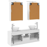 Bathroom Cabinet Set 5 pcs White Engineered Wood 3406671