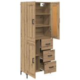 Highboard with Drawer 2 pcs Artisan Oak Engineered Wood 3415927
