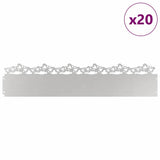 Lawn Edgings 20 pcs Silver 103 x 0.05 x 22 cm Stainless Steel 874820