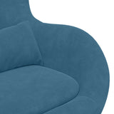 Egg Chair Blue 63 x 73 x 90 cm Velvet 42002755