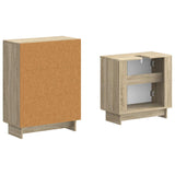 2 Piece Bathroom Cabinet Set EDE Sonoma Oak Engineered Wood 3417578