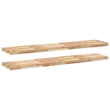 Floating Shelves 2 pcs 160x30x4 cm Untreated Solid Wood Acacia 3279468