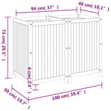 Garden Planter with Liner 100x50x75 cm Solid Wood Acacia 366445