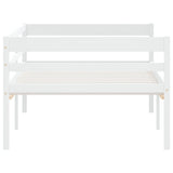 Bed Frame White Solid pinewood Single Durable Bed Frame 322052