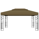 Gazebo with Double Roof 3x4 m Taupe 180 g/m 312244