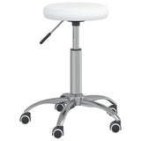 ZNTS Office Swivel Chair White Faux Leather 333151