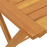 Garden Table Folding Natural 60 x 60 x 72 cm Solid Acacia Wood 4105490