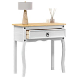 Console table with Drawer White 73 x 35 x 73 cm Solid Pine Wood 42024944
