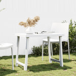 Camping Table White 79x56x64 cm PP Wooden Look 364737