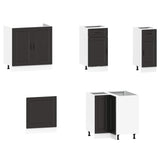 11 Piece Kitchen Cabinet Set Porto Black Engineered Wood 3314962