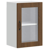 Kitchen Wall Cabinet with Glass Door Porto Brown Oak 854014