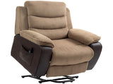 Power Lift Recliner Chair for Elderly, Patchwork Design Oversized Electric Riser and Recliner T3398P378871