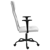 Office Chair White Mesh Fabric and Faux Leather 353021
