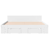 Bed Frame with Drawers without Mattress White 140x200 cm 3280748