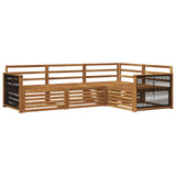 Outdoor Sofa Set 4 pcs Natural Solid Acacia Wood 3383292