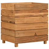 Raised Bed 50x40x55 cm Recycled Teak Wood and Steel 47424