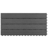 WPC Tiles 60x30 cm 6 pcs 1m Grey 49056
