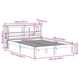 Bed Frame without Mattress Wax Brown 140x190 cm Solid Wood Pine 3306061