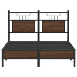 Bed Frame without Mattress Brown Oak 120x200 cm Engineered Wood 4106996