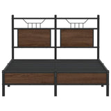 Bed Frame without Mattress Brown Oak 120x200 cm Engineered Wood 4106996