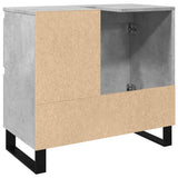 Bathroom Sink Cabinet Concrete Grey 65x33x60 cm Engineered Wood 857228