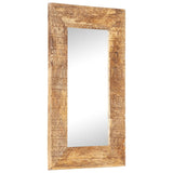 Hand-Carved Mirror 80x50x2.5 cm Solid Mango Wood 321648