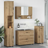 Bathroom Furniture Set with Drawer with Shelf 4 pcs Artisan Oak 3393062