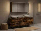 Bathroom Furniture Set 4 pcs Smoked Oak 3406707