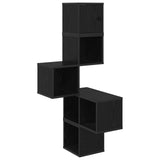 Wall Corner Shelf Black Oak 48 x 48 x 120 cm Engineered Wood 8012229